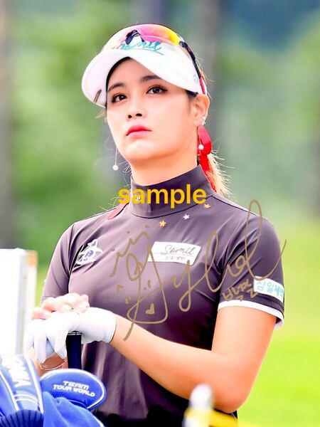 【送料込み】パク・キョル 高画質 サイン フォト 写真 ポートレート 人気プロゴルファー ゴルフ界の女神