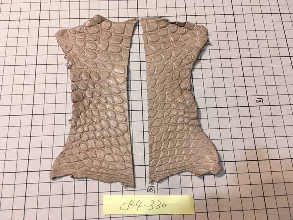 CR4-330★マットナチュラルフォックス最高級ポロサスクロコダイルレザークラフトはぎれハギレバイカーズアイテムUSB印鑑SDカードケース