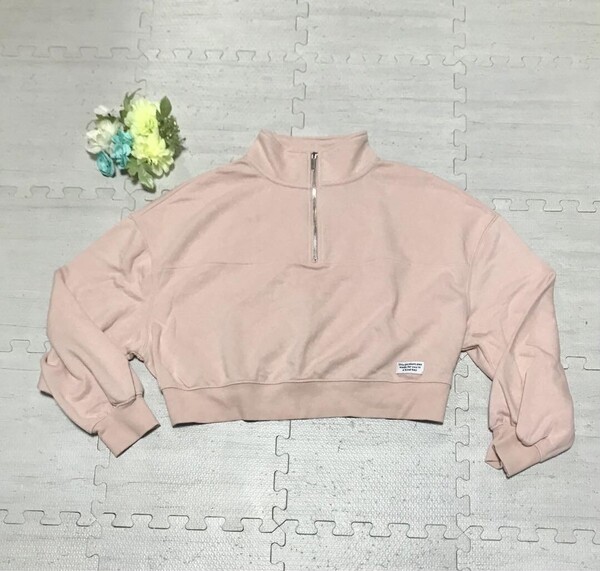 送料無料 H&M レディース ハーフジップスウェット サイズL b3181