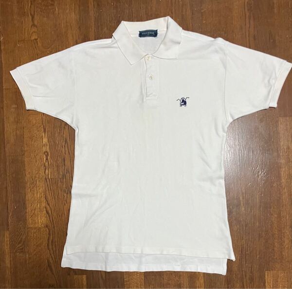 POLO HORSE 半袖ポロシャツ ホワイト サイズM ゴルフウェア