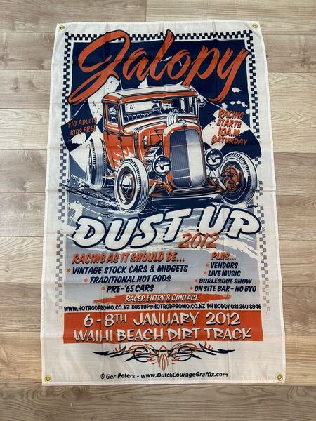 送料無料 150x90 特大フラッグ ガレージ装飾 お部屋の装飾 バナー 旗 アメリカン タペストリー HOTROD ホットロッド かっこいい おしゃれ