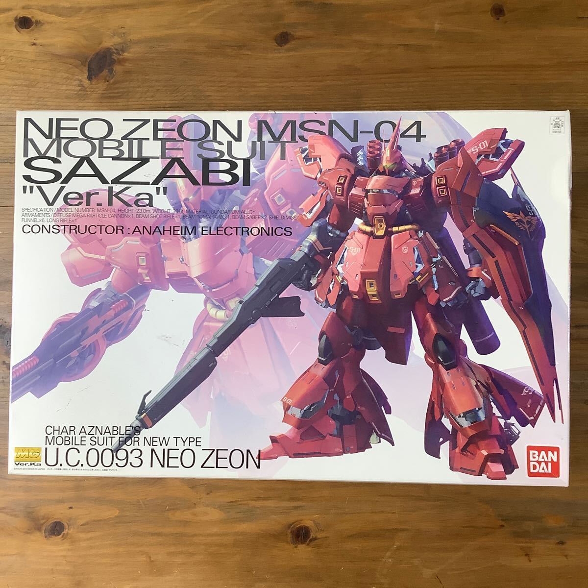 【中古】【未組立】1/100 MG MSN-04 サザビー Ver.Ka 「機動戦士ガンダム 逆襲のシャア」  [5055457]＜プラモデル＞（代引き不可）6584