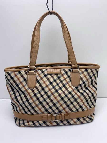 F772 美品 DAKS ダックス ロンドン トートバック チェック柄 ハンドバッグ 肩掛け