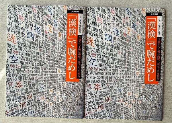 即決★送料込★サライ付録【2点×「漢検」で腕だめし 3級から1級に挑戦。「漢字力」を知る 全33ページ 】2024年9月号 付録のみ匿名配送