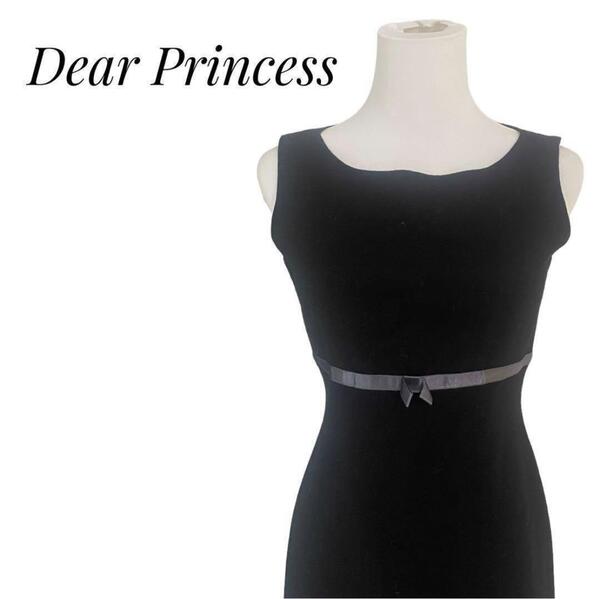Dear Princess ディアプリンセス レディース 膝丈ワンピース ブラック 黒 秋冬 Sサイズ ウール98% 送料無料 匿名配送