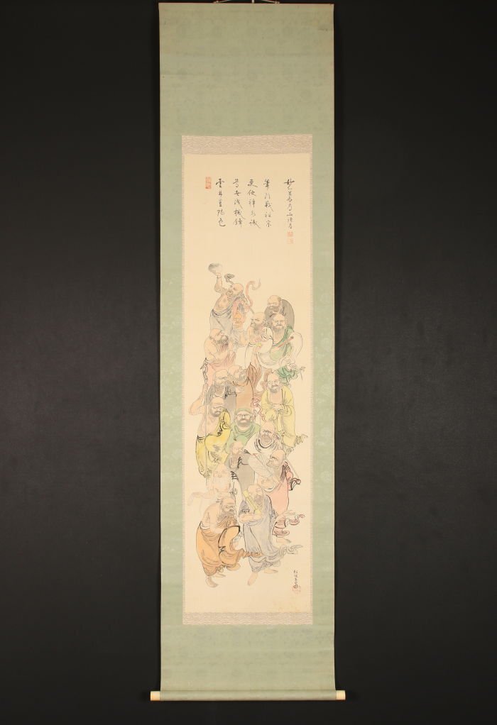 真作】門田武雄/神嶺仙/二行書/掛軸☆宝船☆AB-524の通販 by