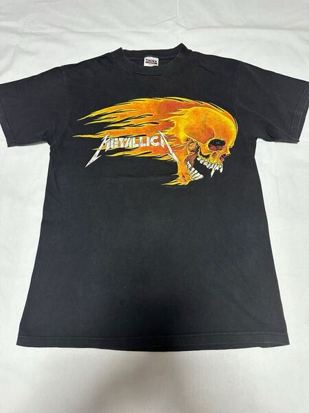 METALLICA 1994 PUSHEAD SIDE FLAME SKULL TULTEX L giant メタリカ ヴィンテージ
