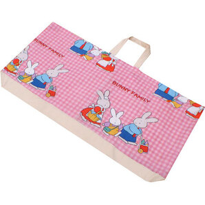 送料無料【新品】ベビー 布団 通園 バッグ【うさぎ-family】エコバッグ 大判