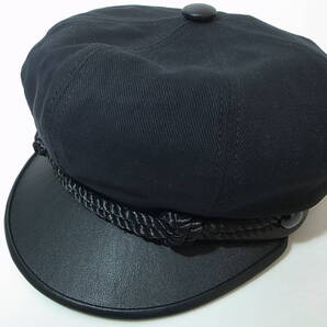 【送料無料 即決】New York HatニューヨークハットNewYorkHat USA製 Cotton Brandoコットン モーターサイクル キャスケット黒ブラックM新品