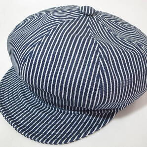 【送料無料 即決】New York HatニューヨークハットNewYorkHat USA製 Hickory Spitfireコットン素材ヒッコリーストライプ キャスケットL新品