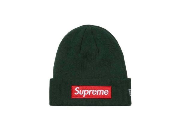 新品 国内正規品 Supreme New Era Box Logo Beanie Dark Pine シュプリーム ニューエラ ボックスロゴ ビーニー ダークパイン