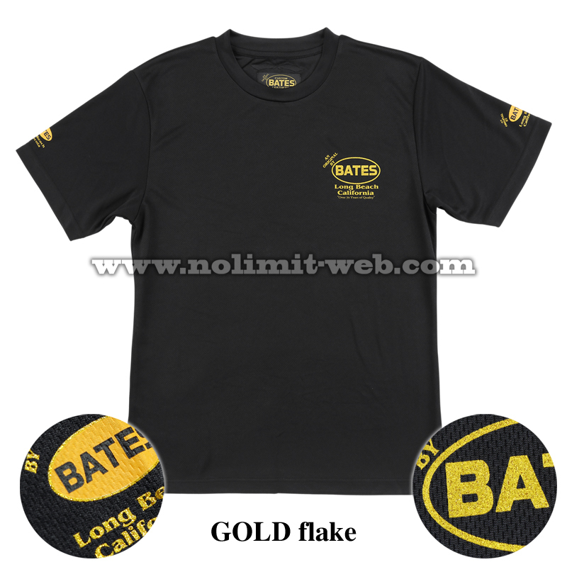 ベイツ BAT-S55MF (ゴールドフレーク Lサイズ)メンズ Cool-Tex Tシャツ フレークプリント 吸湿速乾 DRY ドライ BATES