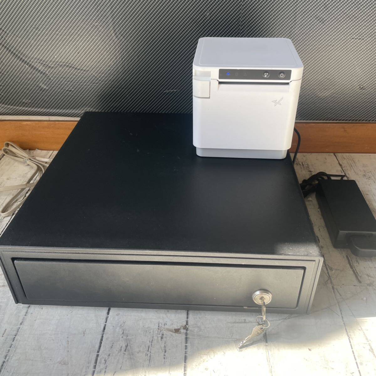 【代引き不可】 中古品 エアレジ用ドロアー&プリンター 店舗用品 - 店舗用品