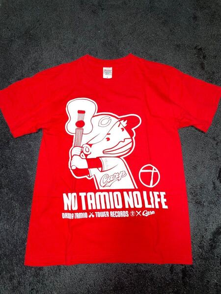 即決 送料無料 広島東洋カープ 奥田民生 タワーレコード タワレコ コラボTシャツ Sサイズ ビジター 赤