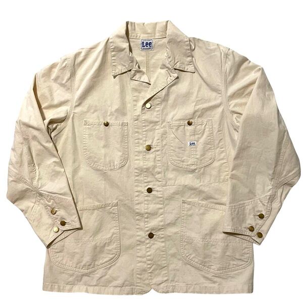 漢のオシャレ Lee キナリ 森下直哉 リーメンズ ワーク ワークジャケット 91-J カバーオール ホワイト 50s 60s LT0659