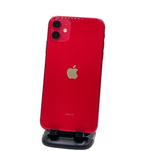 iPhone11 128GB SIMフリー レッド完動品 1円開始 送料無料 iPhone アイフォン バッテリー新品