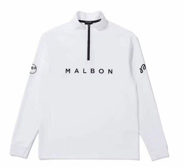 M マルボンゴルフ MALBON GOLF ゴルフウエア ジップ ゴルフ ホワイト 白