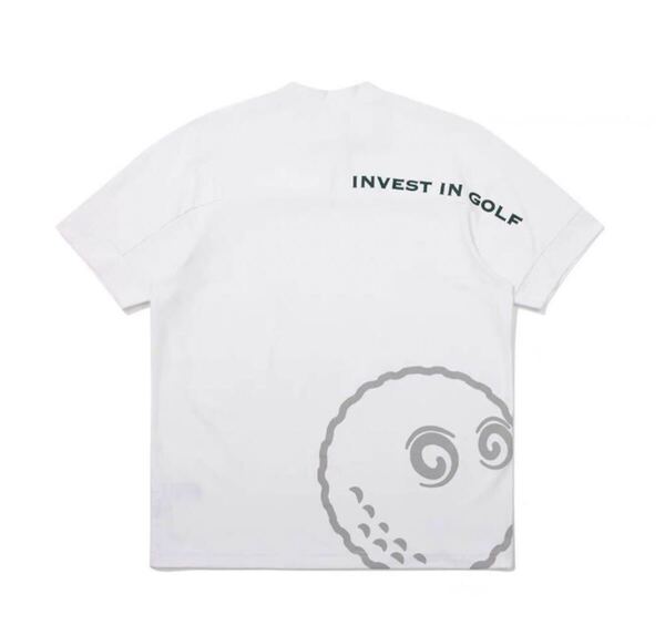 L マルボンゴルフ MALBON GOLF ゴルフウエア モックネック 白