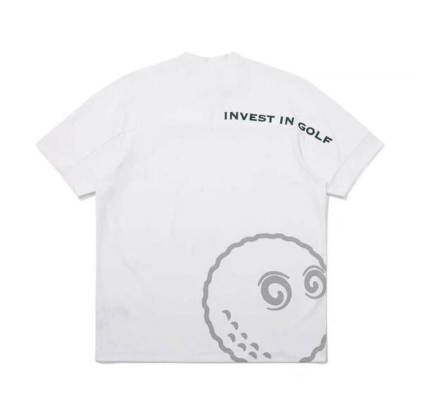 M マルボンゴルフ MALBON GOLF ゴルフウエア モックネック 白