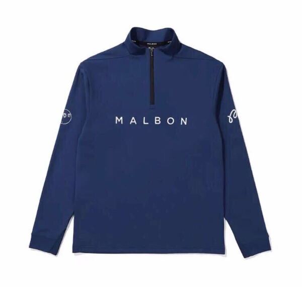 M マルボンゴルフ MALBON GOLF ゴルフウエア ジップ ゴルフ ネイビー
