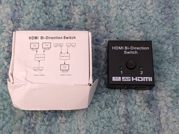 0610u0301 HDMI分配器HDMI切替器双方向 hdmiセレクター 4K/3D/1080P対応1入力2出力/2入力1出力手動切替