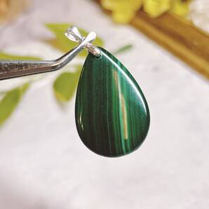 【E10837】マラカイト*孔雀石*ペンダント*Malachite*Pendant*天然石*パワーストーン*