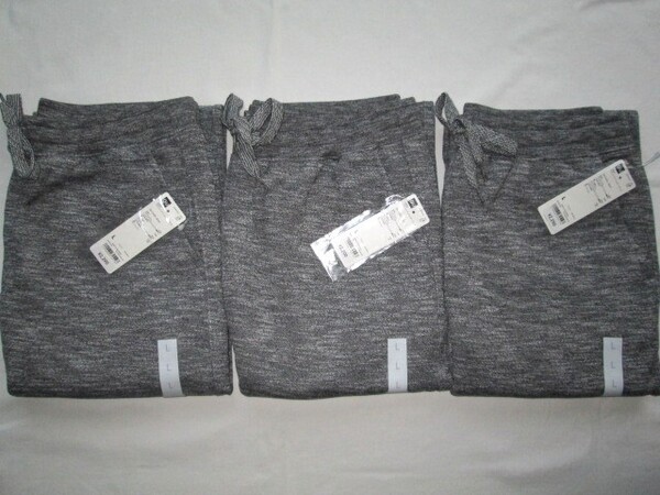 ★新品 2023年 GU ジーユー MEN スウェットジョガーパンツ(丈標準) L 08.DARK GRAY ダークグレー ヘザー 霜降り 杢グレー 裏毛 パイル地★