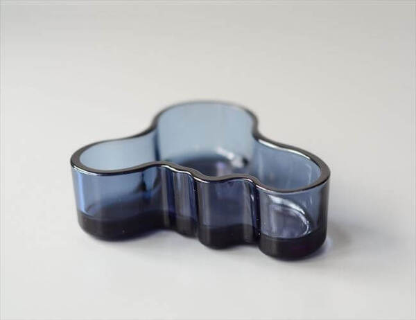 廃盤 iittala Aalto Bowl イッタラ アールトボウル ALVAR AALTO ガラス トレー 北欧 アンティーク_ig4188