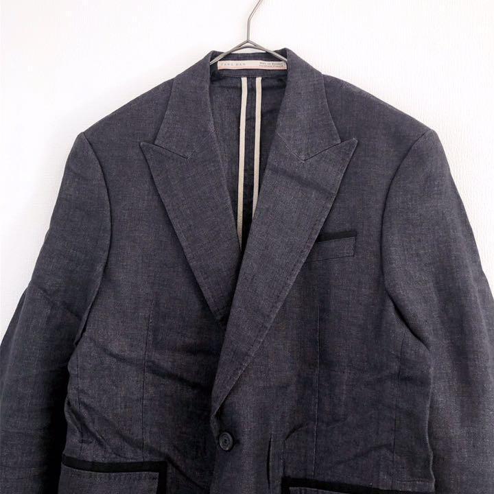 【極美品】ZARA MAN ザラメン テーラードジャケット 高級スーツ ブラック 【極美品】ZARA MAN ザラメン テーラードジャケット 高級スーツ ブラック
