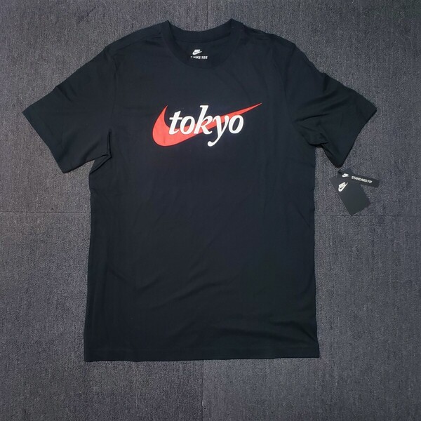 50%OFF 新品 Nike Tokyo 半袖Tシャツ 国内正規品 サイズL ブラック コットン素材 大人用 正規品