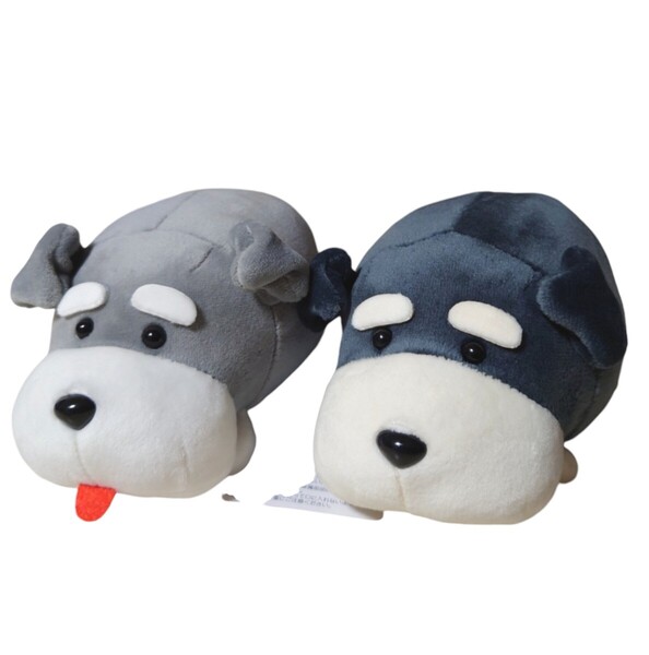 つめる!もちっこシュナウザー ST ぬいぐるみ マスコット 2種セット もちっこシュナウザー マスコット ぬいぐるみ 新品タグ付き