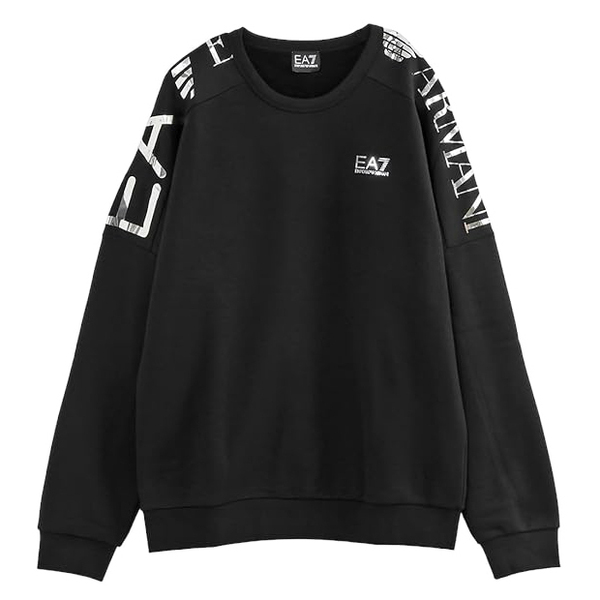 送料無料 9 EMPORIO ARMANI EA7 エンポリオアルマーニ イーエーセブン 6RPM23 PJHLZ ブラック トレーナー スウェット プルオーバー size M