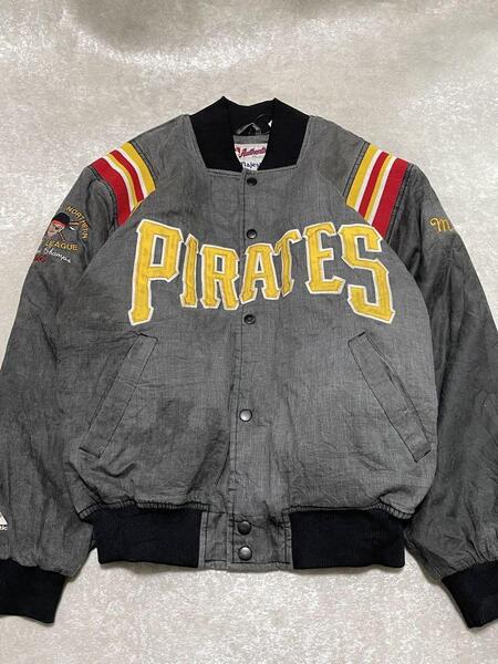 マジェスティック00s MLB Pirates パイレーツ スタジャン ナイロン ビンテージ