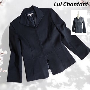 Lui Chantant フォーマル ジャケット やや厚手 表記サイズ40 L 黒 裏地ハート柄 少しストレッチ ワールド 68255