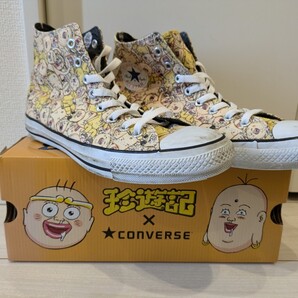 送料無料 珍遊記 × CONVERSE 漫☆画太郎 US9.5 JPN28 コンバース スニーカー USED Chinyuki Man☆Gataro