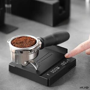 コーヒースケール ミニ ブラック デジタルスケール ドリップスケール 高精度 計量器 精度0.1g 測量範囲0.3g-2000g タイマー機能付き