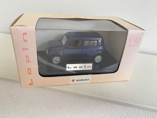 ★送料込み★スズキ ラパン ミニカー 1/42 キャッツアイブルーメタリック Z2U カラーサンプル 色見本 非売品 SUZUKI Lapin 初代 紺