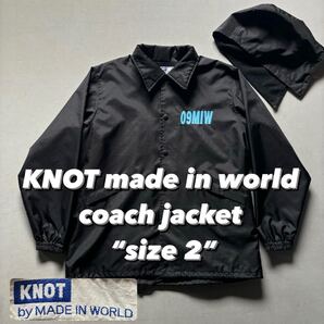 KNOT made in world coach jacket “size 2”ノット メイドインワールド 黒 ブラック コーチジャケット ナイロン ナイロンジャケット
