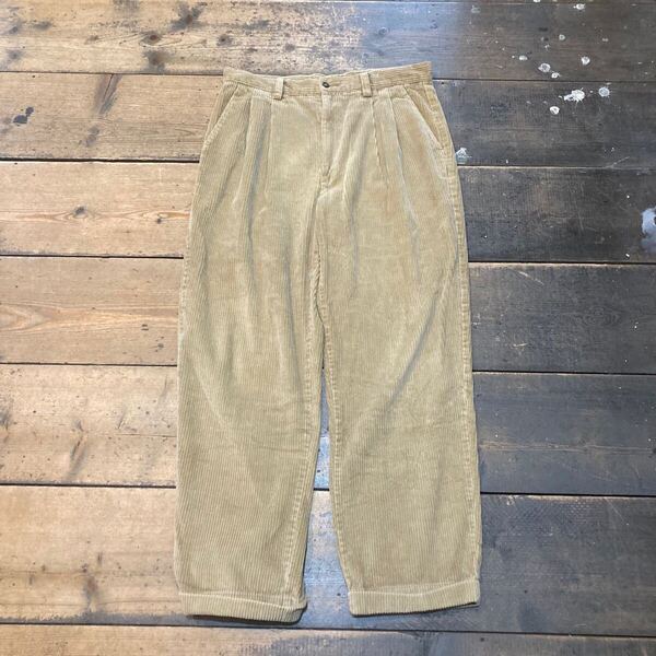 OLD GAP Relaxed Fit Wide Ribbed Corduroy Pants オールドギャップ コーデュロイパンツ リラックスフィット 太畝 ベージュ size33×30