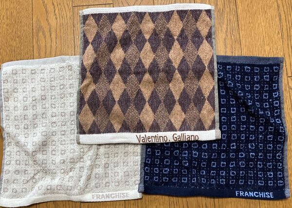 ハンカチ タオルハンカチ ミニタオル まとめ売り FRANCHISE Valentino Galliano