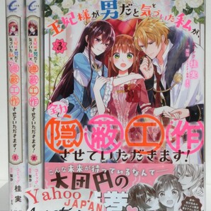 王妃様が男だと気づいた私が、全力で隠蔽工作させていただきます! 初版 レンタル落ち 1、2巻+初版帯付 3巻 完結 3冊セット ゼロサム 一迅社