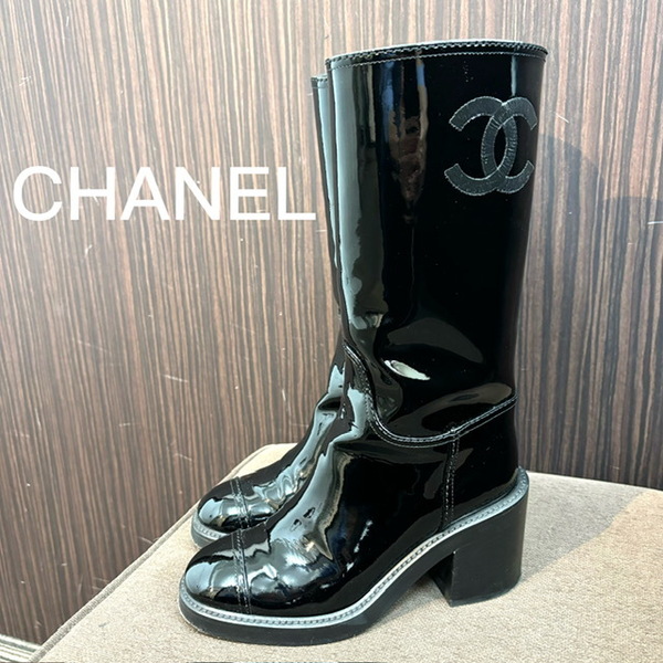 ☆美品☆【CHANEL】シャネル ロングブーツ レザー エナメル G39614