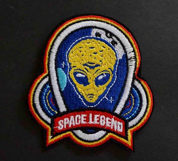 《青黄顔SL宇宙人》 ■新品■『 宇宙人 UFO エイリアン SAPCE』■刺繍ワッペン■サバゲー ミリタリー ファッション■洋服・衣類・衣服DIY