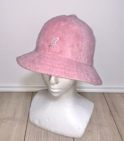 新品 KANGOL Furgora Casual PEPTO K3017ST M カンゴール ファーゴラ カジュアル バケットハット ペプト ピンク アンゴラ ファー バケット