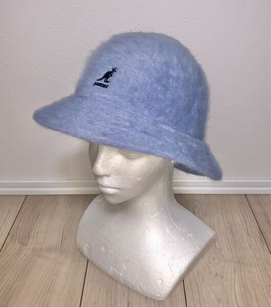 美品 KANGOL Furgora Casual K3017ST M カンゴール ファーゴラ カジュアル バケットハット パープル 紫 アンゴラ ファー バケット 男女兼用