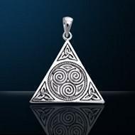 NEBULA: Celtic Triskele Pyramid Pendant