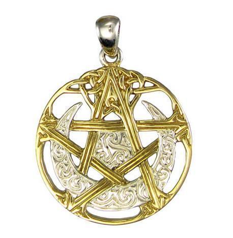 DD: Vermeil Cut Out Moon Pentacle