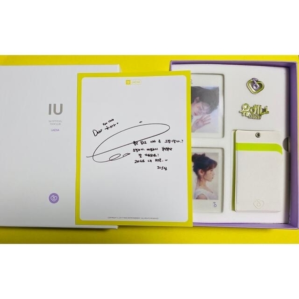 IU ファンクラブ 1期 ユエナ 会員特典 UAENA 透明トレカ