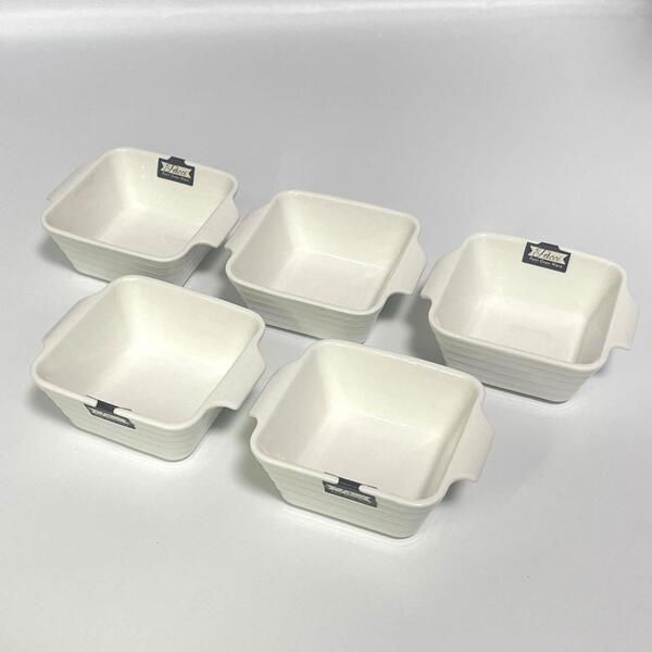 プッチオーブンウェア 正方形9×9cm 5枚セット 陶磁器 パール金属株式会社
