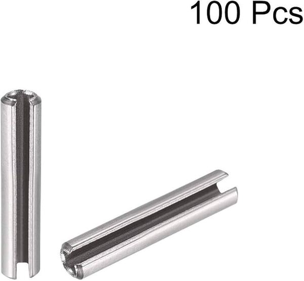 uxcell スプリットスプリングロールダボピン 304ステンレス鋼 無地仕上げ 100個 M2 x 8mm